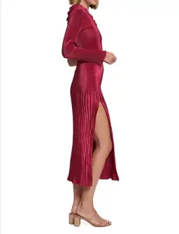 Lidee Soiree Gigi Sleeved Gown in Ruby Red Size 8 / S for rent on The Volte - image 4