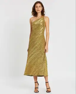 By Johnny Gold Girl Asymmetric Bias Dress Size 12 