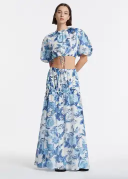 Sir The Label Amaris Puff Sleeve Top & Gathered Skirt Set Floral Size 0 / Au 6 for rent on The Volte - image 1