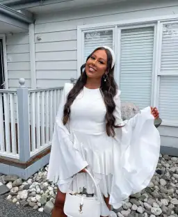 Alex Perry Ridgley Dress White Size 10 for rent on The Volte - image 3