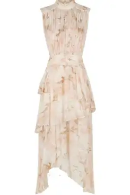 Shona Joy Nina Midi Dress Blush/Multi Size 8 for rent on The Volte - image 2