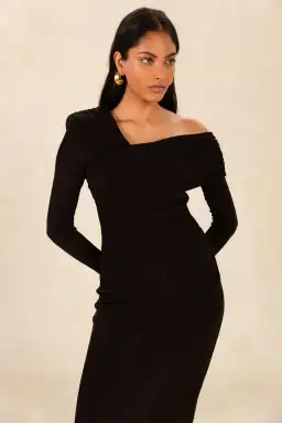 Misha Elenor Slinky Jersey Dress Black Size 10 for rent on The Volte - image 2