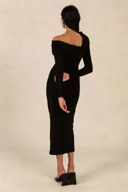 Misha Elenor Slinky Jersey Dress Black Size 10 for rent on The Volte - image 3