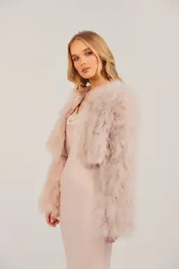 Bubish Luxe Manhattan Crop Jacket Blush Size S/Au 8