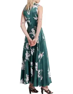 Aje Efflorescent Midi Dress Green Size 6 for rent on The Volte - image 3
