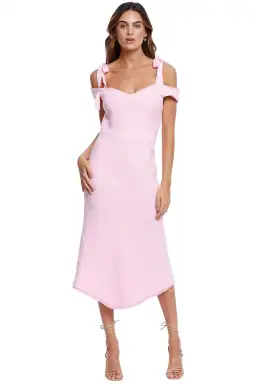 Rebecca Vallance Garance Midi Dress Pink Size 10 for rent on The Volte - image 1