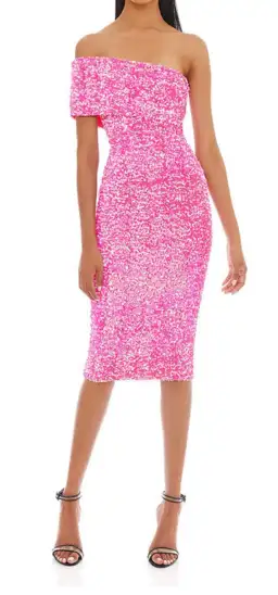Eliya The Label Alyssa Sequin Dress Pink Size XS / Au 6 for rent on The Volte - image 2