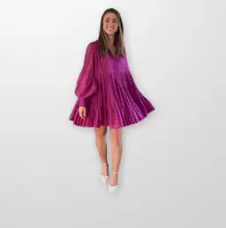 Aje Romance Smock Mini Dress Fuchsia Size 14 / XL for rent on The Volte - image 3