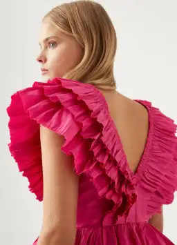 Aje Rhythmic Frilled Mini Dress Pink Size 6 / XS for rent on The Volte - image 4