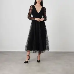 Zimmermann Ballet Tulle Midi Dress Black Size 16 for rent on The Volte - image 5
