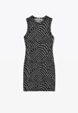 Alexander Wang Mesh Logo Dress Black Size XS/AU 6 for rent on The Volte - image 4
