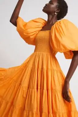 AJE Cherished Midi Dress Marigold Size 6 for rent on The Volte - image 2