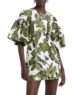 AJE Oasis Cut Out Mini Dress Olive Leaf Size 16 for rent on The Volte - image 1