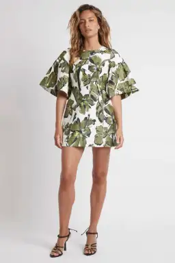 AJE Oasis Cut Out Mini Dress Olive Leaf Size 16 for rent on The Volte - image 3