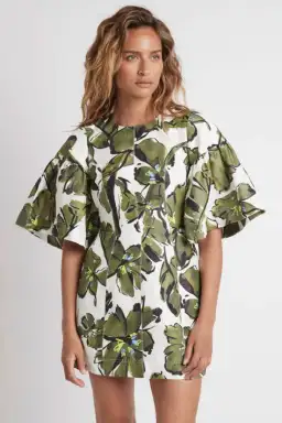 AJE Oasis Cut Out Mini Dress Olive Leaf Size 16 for rent on The Volte - image 4