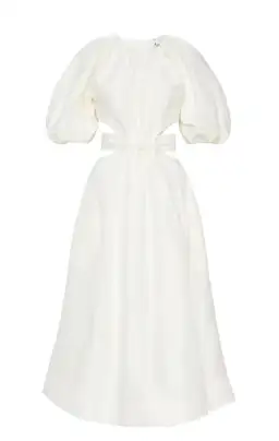 Aje Mimosa Cut Out Midi Dress White Size 8  for rent on The Volte - image 3