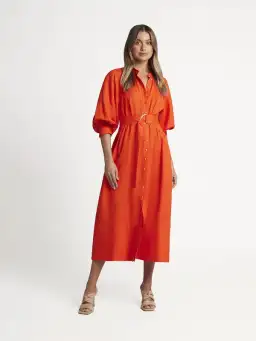Sheike Piper Dress in Tangerine Orange Size 10