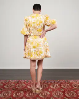 Zimmermann Postcard Mini Dress Yellow Size 1/ AU 10 for rent on The Volte - image 3