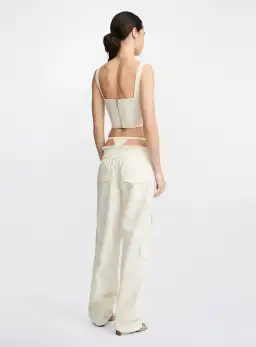 Dion Lee Laced Utility Corset Top Unbleached White Size 10 for rent on The Volte - image 3