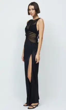 Bec & Bridge Naomi Split Maxi Dress Black Size 8 / S for rent on The Volte - image 2