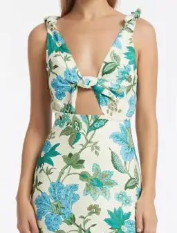 Sir the Label Alexandre Tie Midi Dress Marguerite Floral Print Size 3 / Au 12 for rent on The Volte - image 2