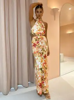 Significant Other Lapis Midi Dress Watercolour Floral Size 10 