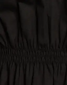 AERE Organic Cotton Poplin Midi Dress - Black, size 8