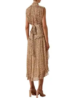 SHONA JOY - Ambar Sleeveless Open Back Midi Dress - Ambar print, size 8
