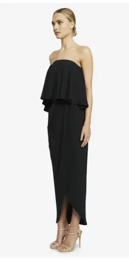 Shona Joy Strapless Frill Maxi Dress Size 8  for rent on The Volte - image 3