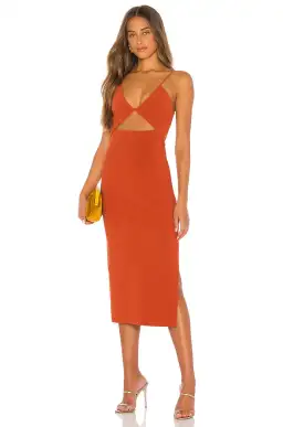 Bec & Bridge Ruby Midi Dress Rust Size 12  for rent on The Volte - image 1