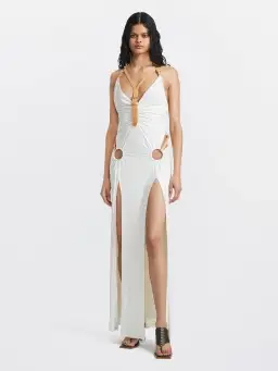 Dion Lee Bridle Gathered Dress White Size 6 / XS for rent on The Volte - image 2