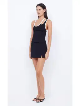 Bec & Bridge Deon Split Mini Skirt Black Size AU 6 for rent on The Volte - image 2