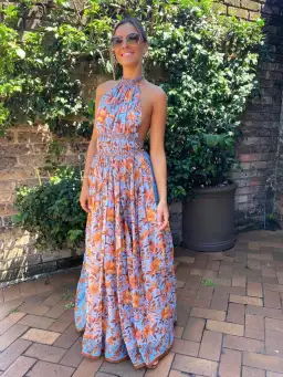 Kate Ford Azalea High Neck Gown Floral Size 10