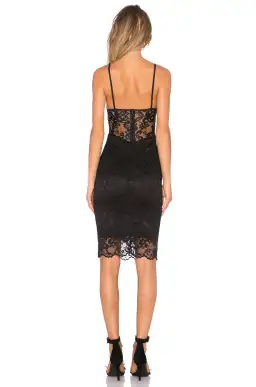 Bec and Bridge Cache Dress in Lace Black Size 10 for rent on The Volte - image 3