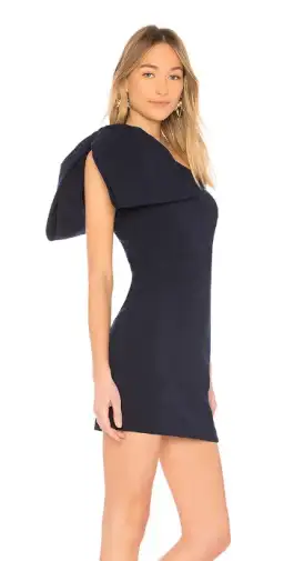 Rebecca Vallance Hamptons Bow Mini Dress Navy Size 10 for rent on The Volte - image 1