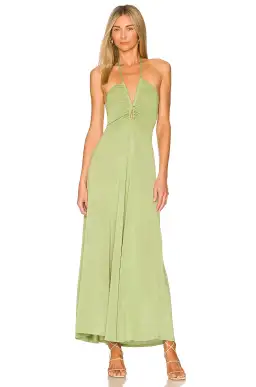 Bec & Bridge Indya Knit Maxi Dress Pistachio Green Size 6