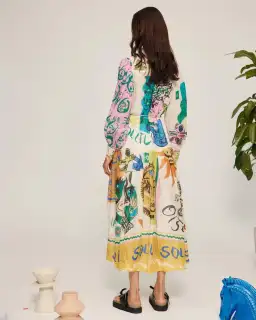 Alemais Soleil Patchwork Shirtdress - Size 12 for rent on The Volte - image 2