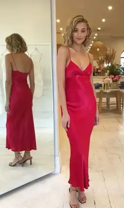 Bec & Bridge Vision of Love Midi Dress Red Size 12 for rent on The Volte - image 3