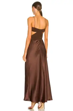 Bec & Bridge Nadia Twist Maxi Dress Chocolate Brown Size XS / AU 6 for rent on The Volte - image 3