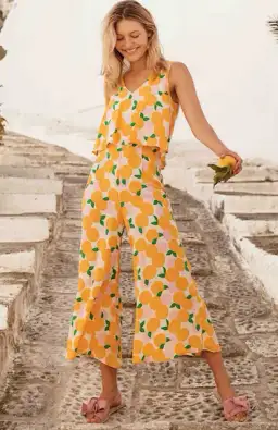 Mister Zimi Clover Jumpsuit in Mandarin Size 8 