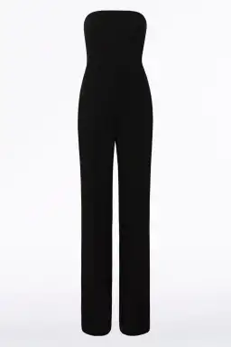 Carla Zampatti Crepe Strapless Jumpsuit Black Size XS / Au 6 for rent on The Volte - image 4