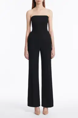 Carla Zampatti Crepe Strapless Jumpsuit Black Size XS / Au 6 for rent on The Volte - image 1
