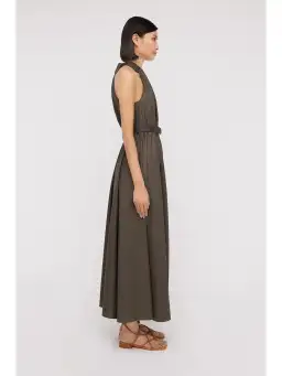 Scanlan Theodore Parachute Cotton Strapping Dress Jungle Green Size AU 6  for rent on The Volte - image 3