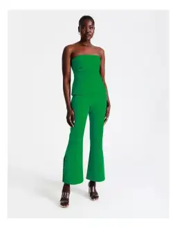 Wayne Cooper Flare Pants and Strapless Bodie Set in Green Bee Size 10 for rent on The Volte - image 1