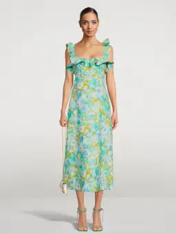 Zimmermann High Tide Frilled Mini Aqua Irate Floral Size 2/Au 12 for rent on The Volte - image 1