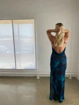 Rat & Boa Rafinha Maxi Dress Blue & Black Print Size M/Au 10 for rent on The Volte - image 6