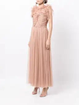 Rachel Gilbert Lou Dress Midi Nude Size 0/Au 6 for rent on The Volte - image 2