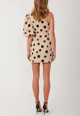 Torannce One Spot Mini Dress Beige Size 6 / XS for rent on The Volte - image 3