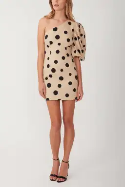 Torannce One Spot Mini Dress Beige Size 6 / XS for rent on The Volte - image 1