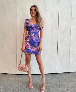 Zimmermann High Tide Frilled Mini Dress Floral Size 1 / Au 10 for rent on The Volte - image 1